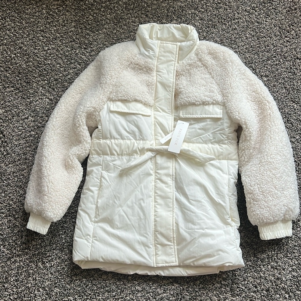 Faux Fur Ivory Jacket